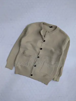 Cream Buttoned Sweater Available