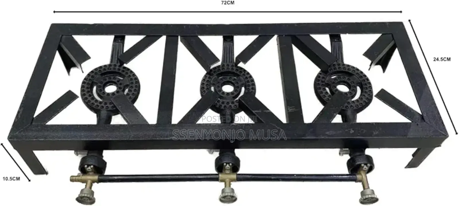 Triple Cast Iron Large Gas Lpg Burner Cooker-15kw Commercial