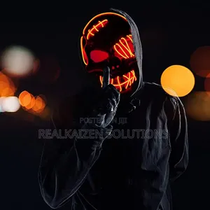 Purge Led Light Up Halloween Glow Cyclopia Evil Skull Mask