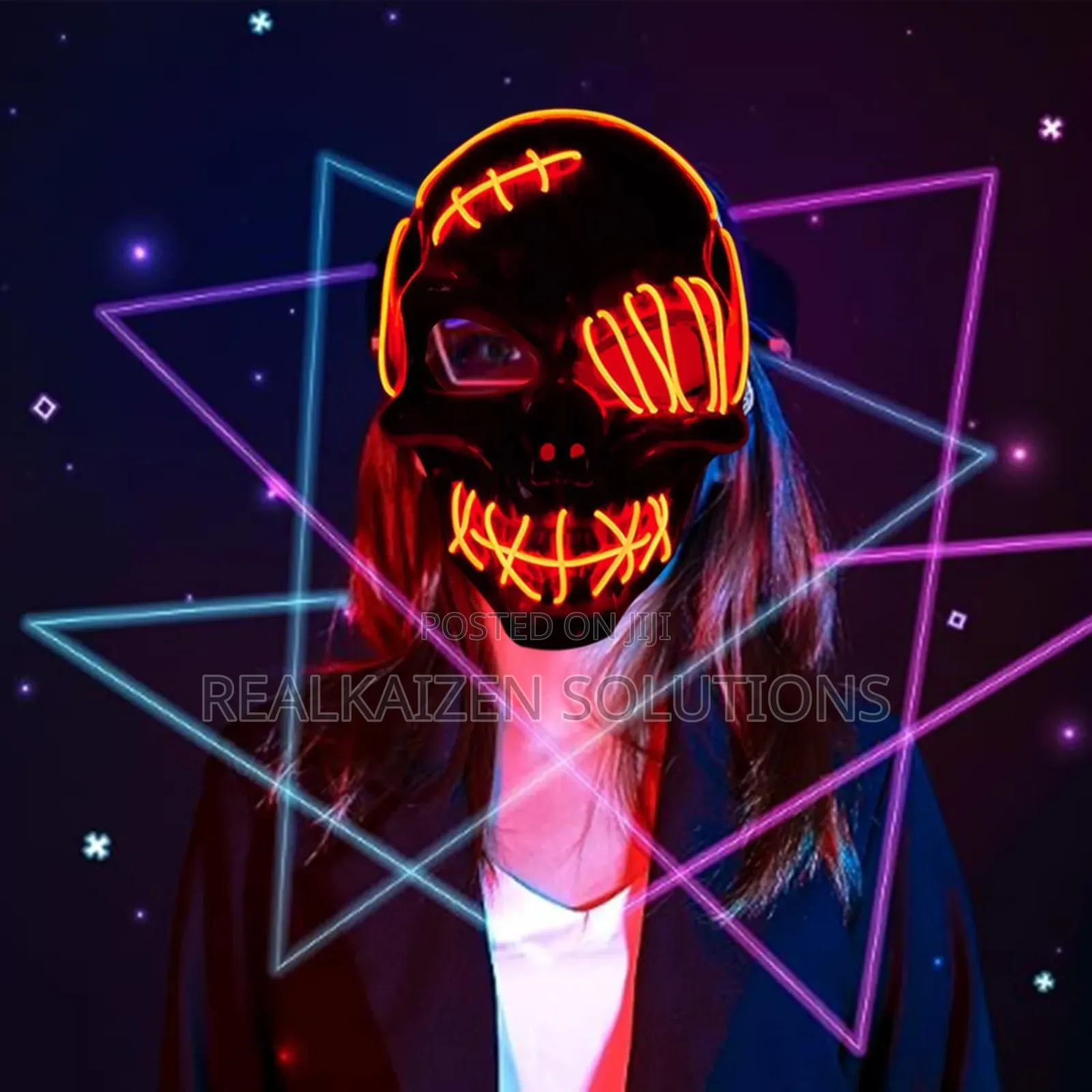 Purge Led Light Up Halloween Glow Cyclopia Evil Skull Mask