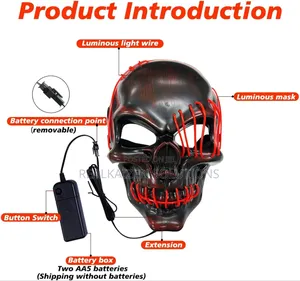 Purge Led Light Up Halloween Glow Cyclopia Evil Skull Mask