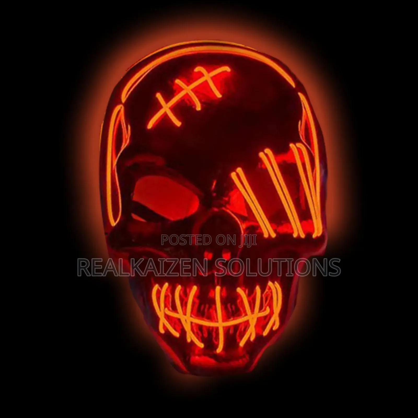 Purge Led Light Up Halloween Glow Cyclopia Evil Skull Mask