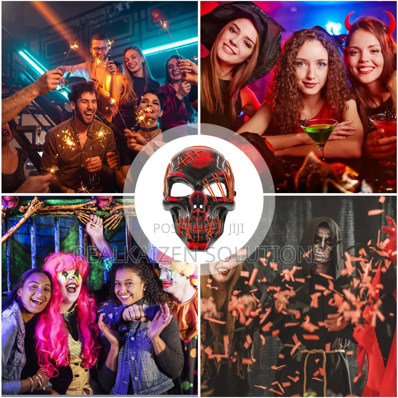 Purge Led Light Up Halloween Glow Cyclopia Evil Skull Mask
