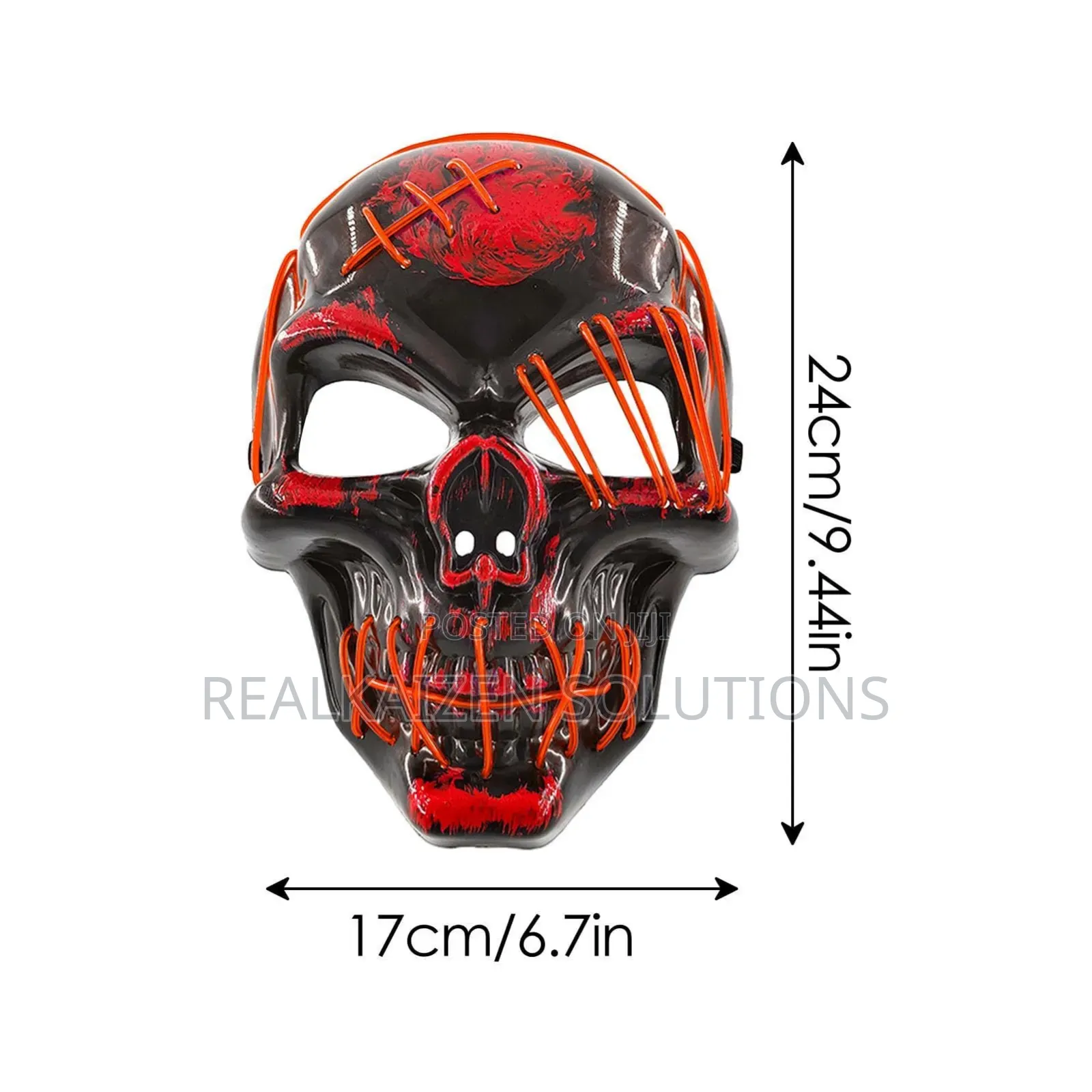 Purge Led Light Up Halloween Glow Cyclopia Evil Skull Mask