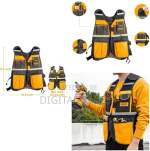 Ingco Tool Vest - Orange, Black