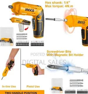 Ingco 4v Electric Cordless Screwdriver