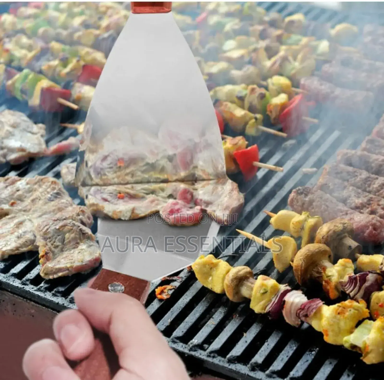 2pcs Wood Handle Grill Spatula