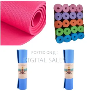 Extra Thick 8mm Non Slip Moisture Resist Exercise Mat- Blue