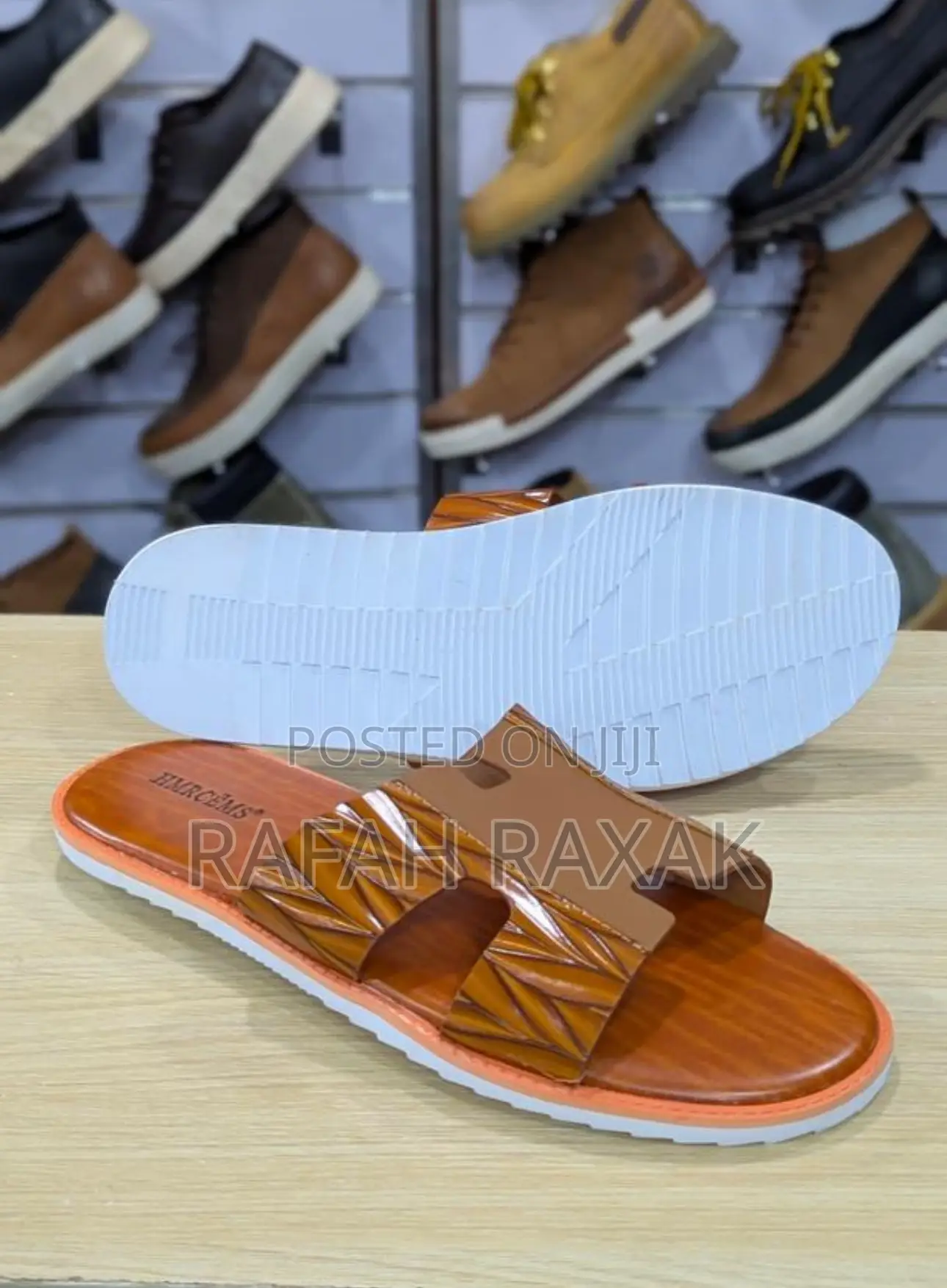 Original Brown Hermes Push in Sandals