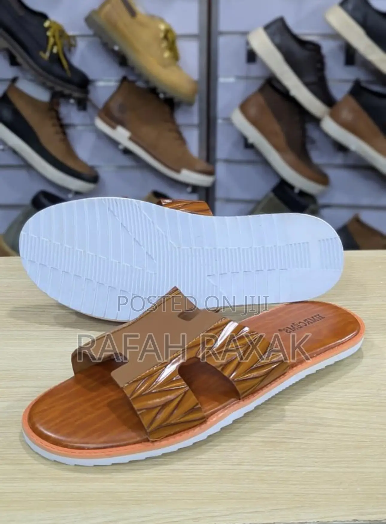Original Brown Hermes Push in Sandals
