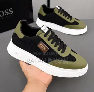 Original Black/Green Hugo Boss Luxury Designer Sneakers