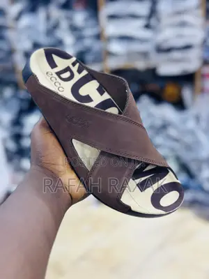 Original Men’S Brown Ecco Cross Leather Sandals