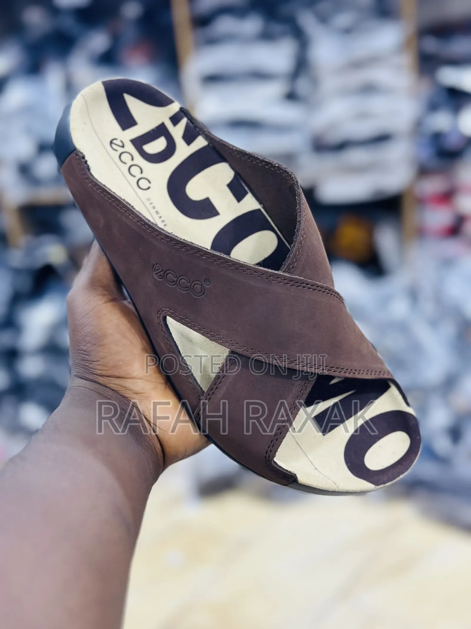 Original Men’S Brown Ecco Cross Leather Sandals