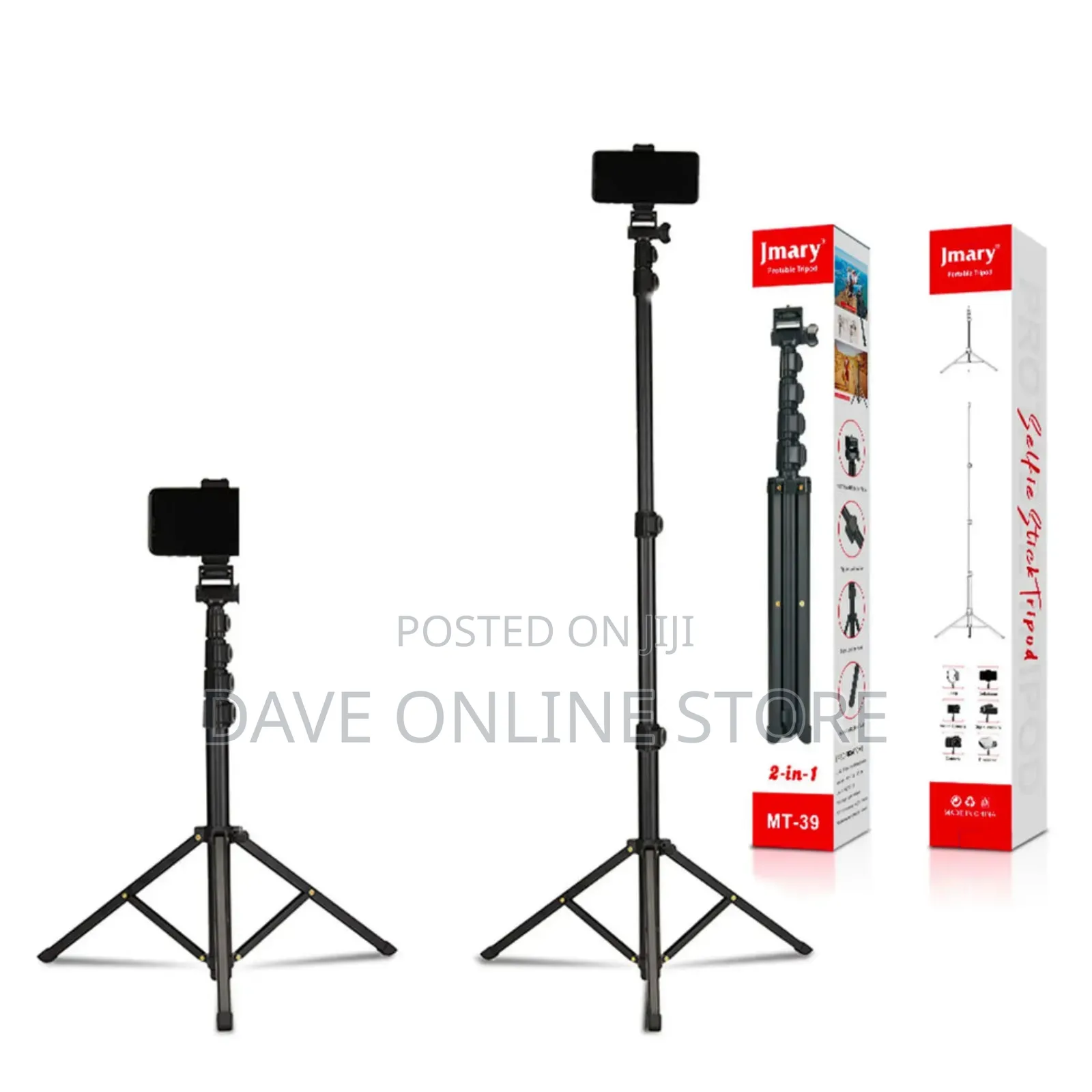 Jmary Portable Tripod, 2 in 1, Model Mt-39