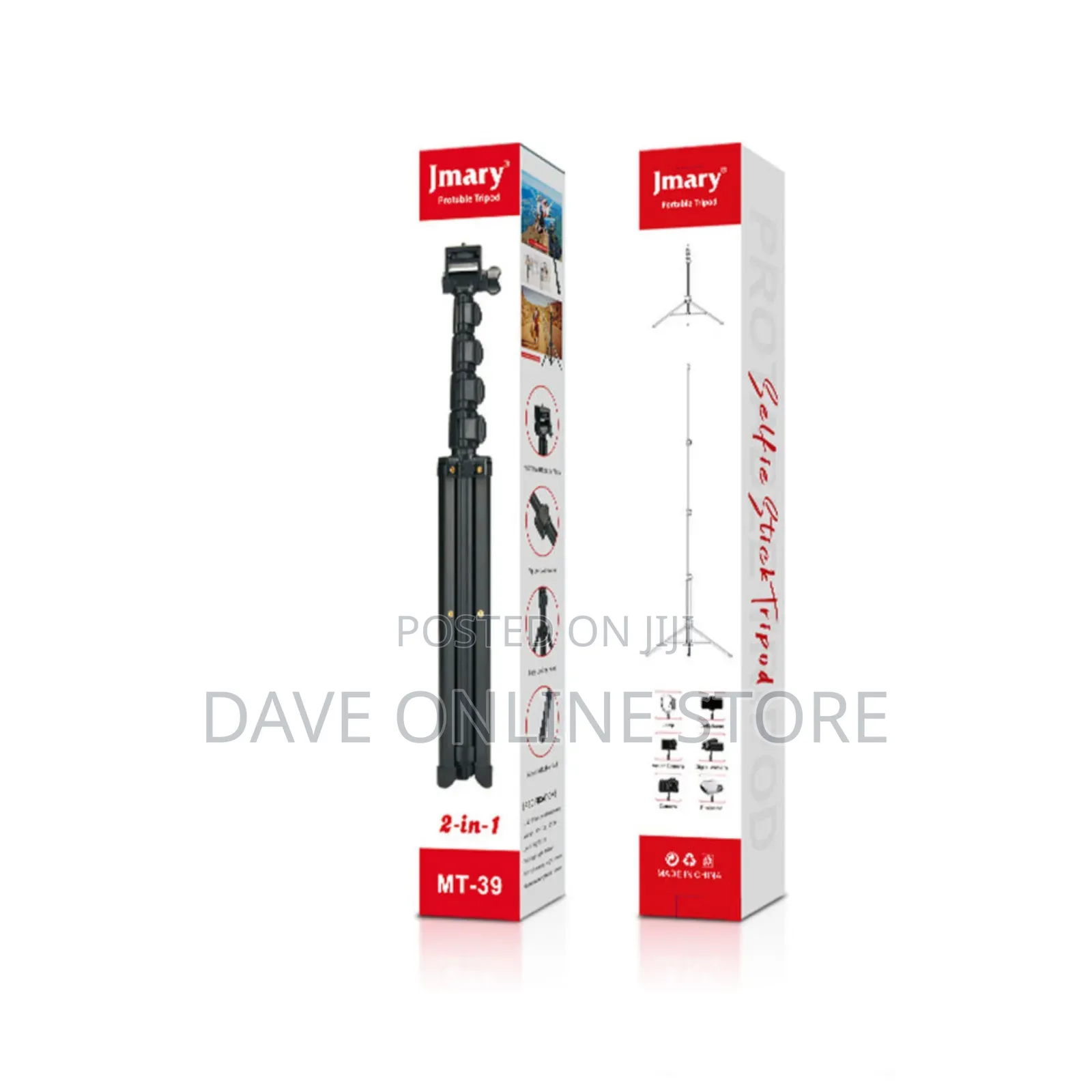 Jmary Portable Tripod, 2 in 1, Model Mt-39
