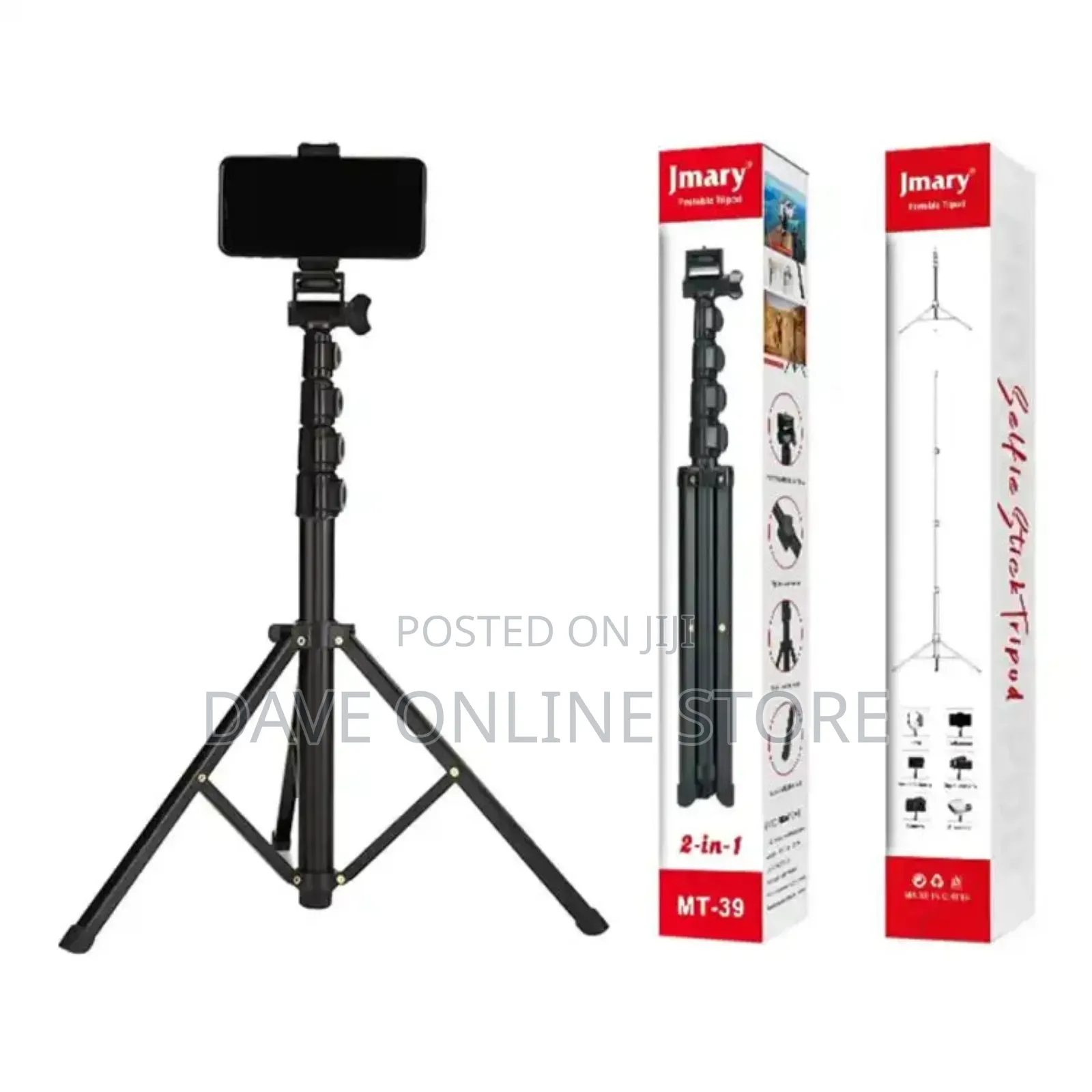 Jmary Portable Tripod, 2 in 1, Model Mt-39