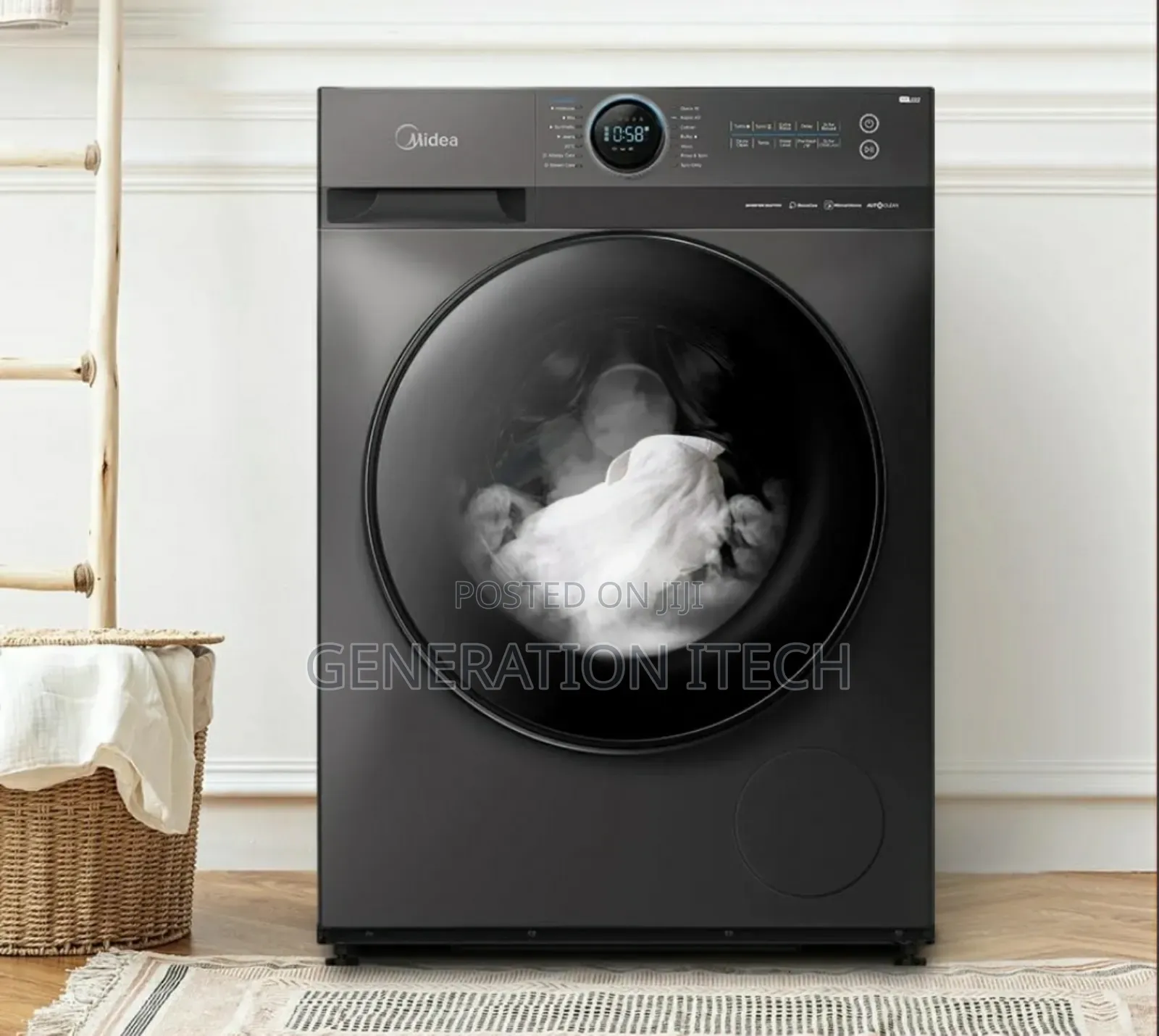 Midea Smart Washing Machine - 8kg-With Lunar Dial, Wifi