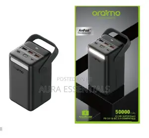 Oraimo Power Bank 50000mah Pd3.0 Qc3.0; 10-Times Device
