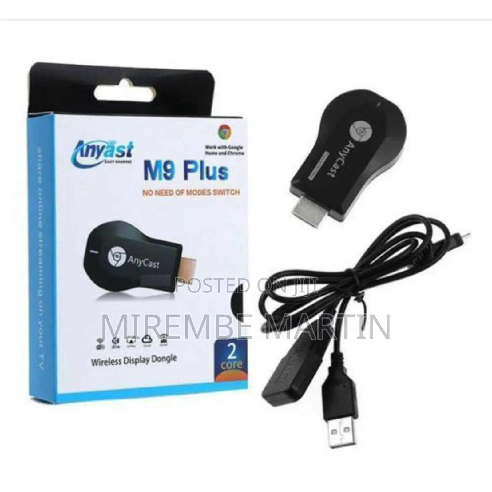 Anycast M9 Plus Wi-Fi Display Dongle Receiver - 1080p- Black