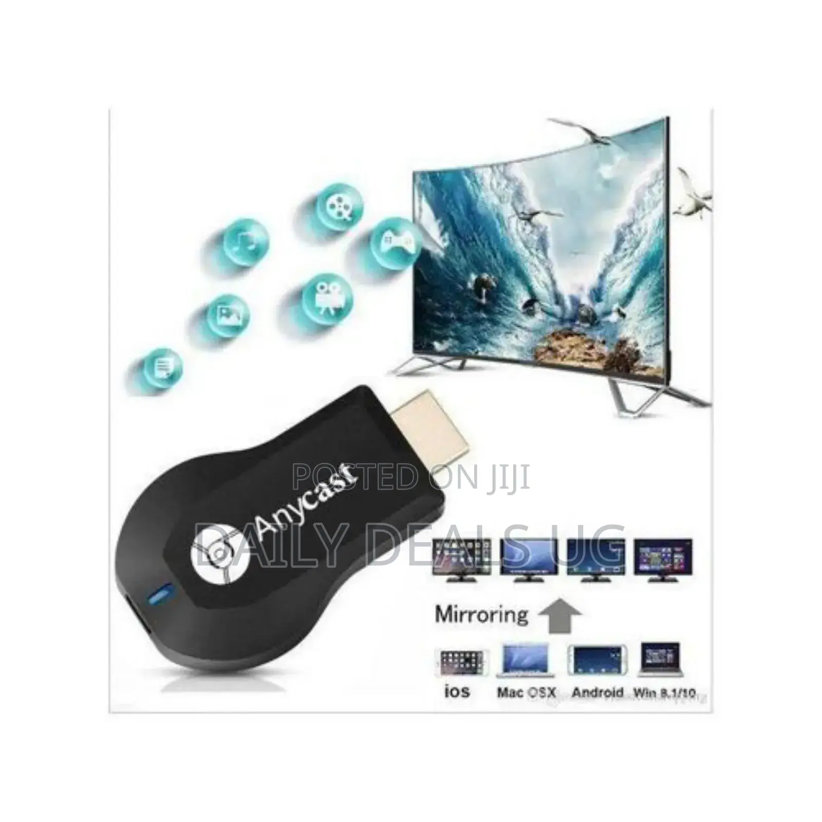 M9 Plus Anycast Wifi Hdmi Display Tv Dongle - Black
