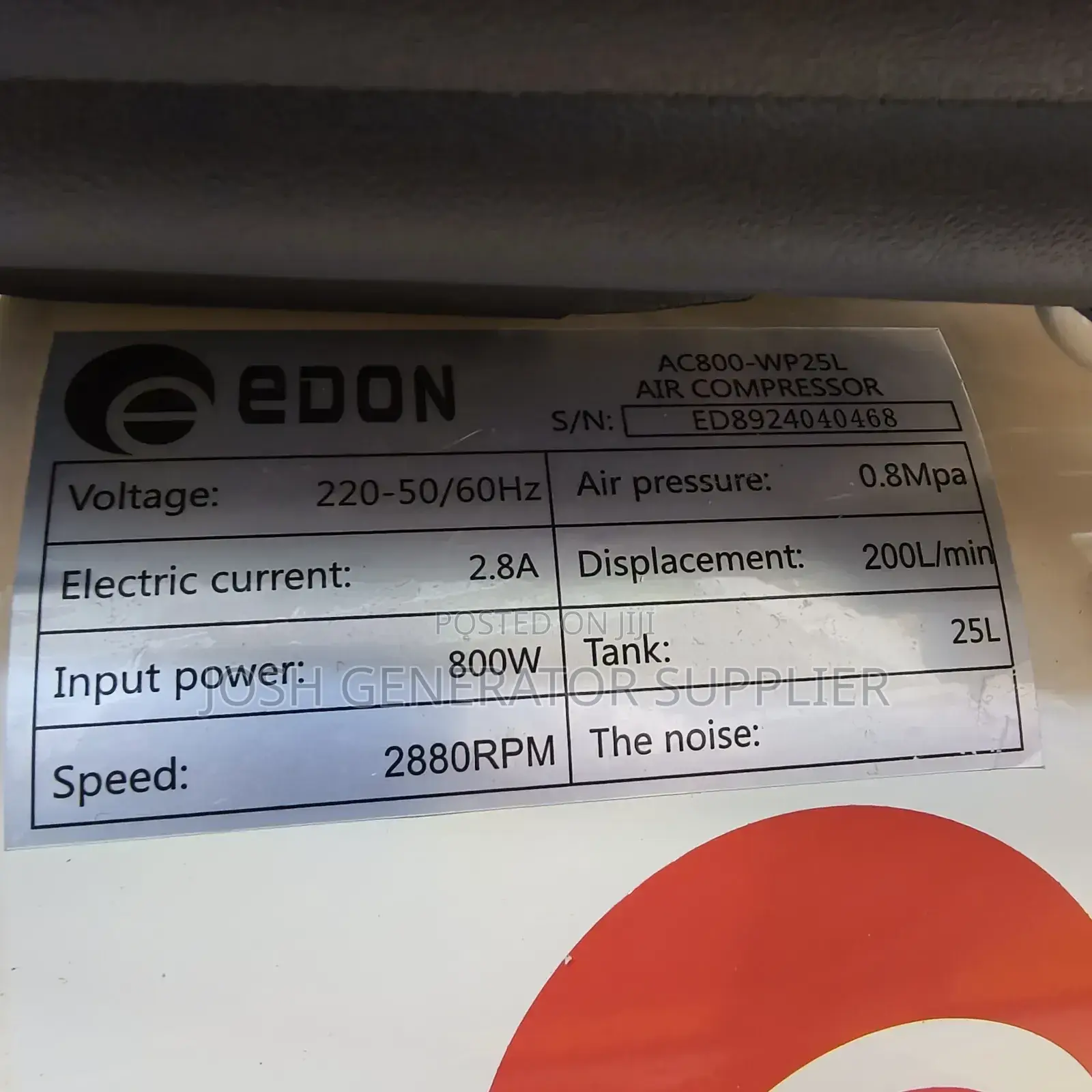25ltrs Edon Compressor