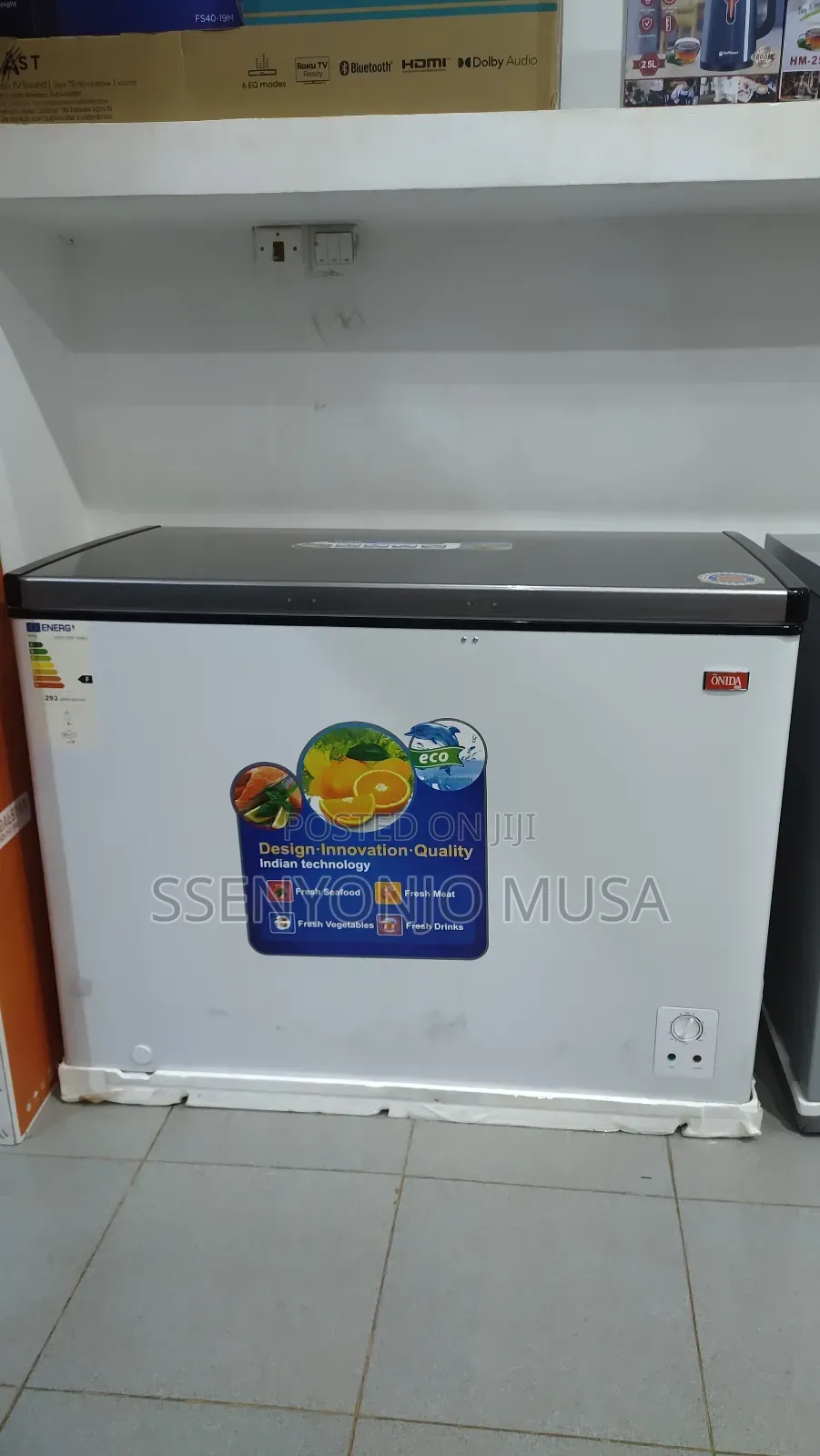 Onida Chest Freezer 420l - 292kwh/Annum, Silver.