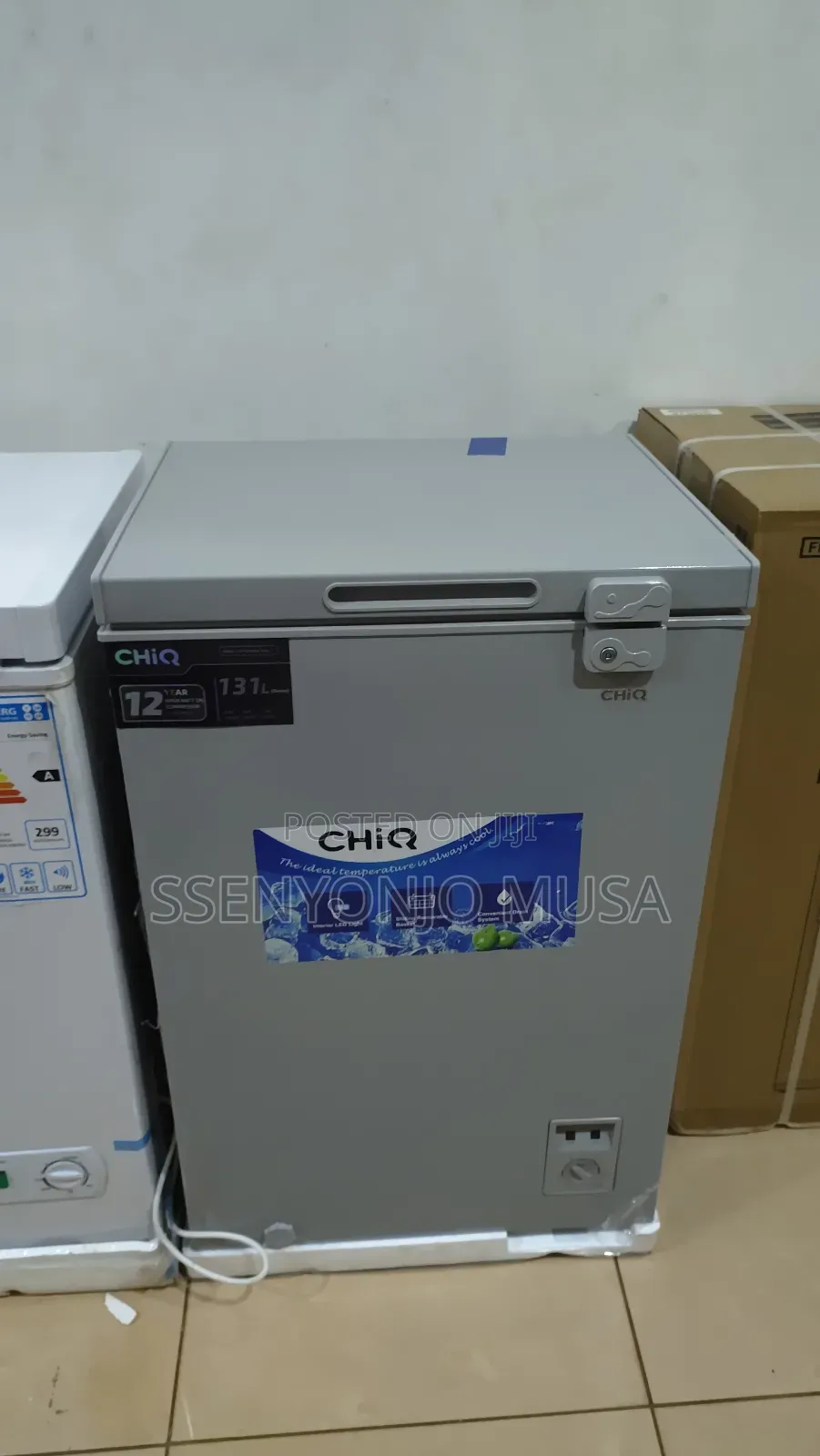 Chiq 130l Deep Freezer - Silver, German Technology