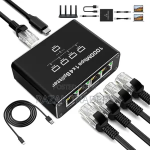 Ethernet Splitter 4 by 1 1000mbps