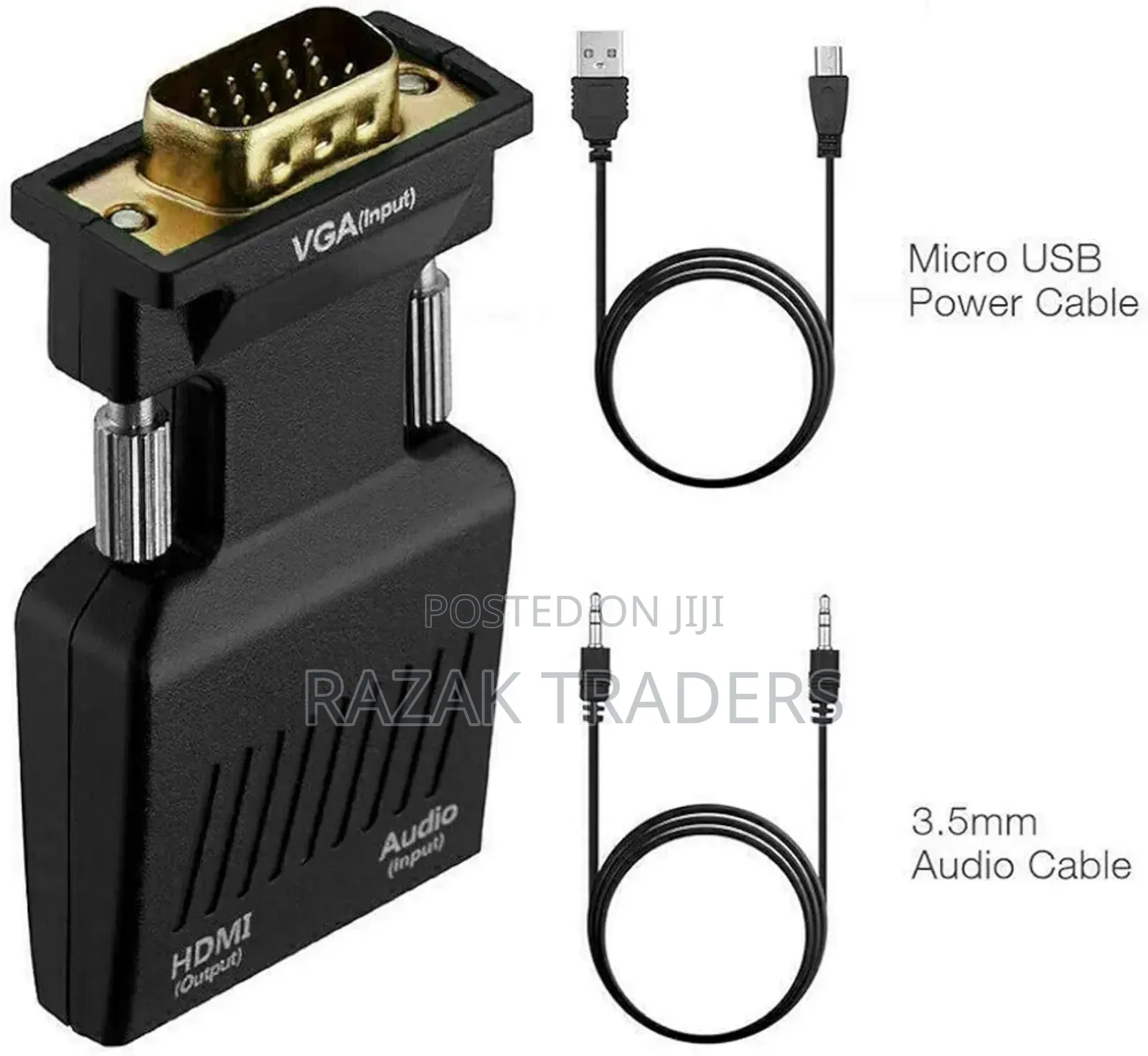 Vga to Hdmi Adapter With Audio Pc to Tv Monitor Projector