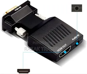 Vga to Hdmi Adapter With Audio Pc to Tv Monitor Projector