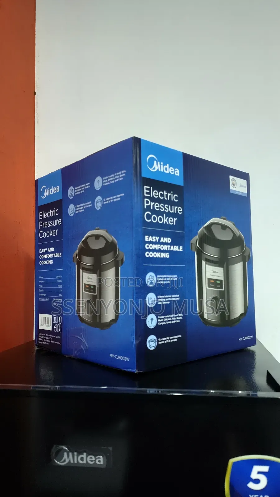 Midea 6l Electric Pressure Cooker - Automatic Keep Warm