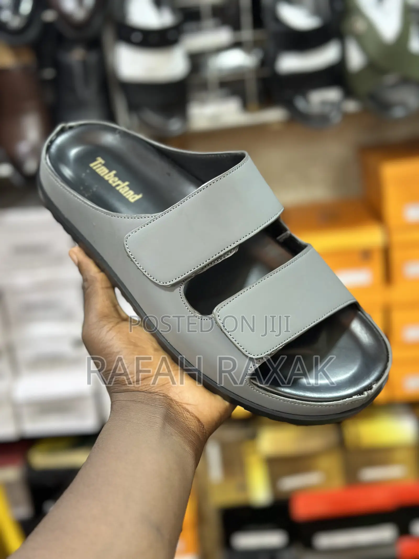 Original Grey Timberland Luxury Double Strap Rich Sandals