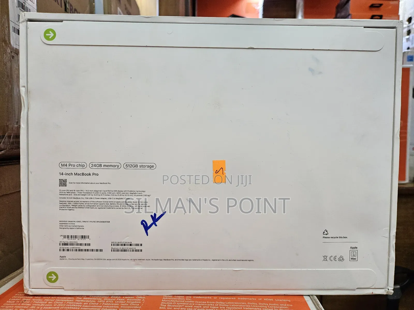 New Apple MacBook Pro 2024 M4 14-Inch 24GB Apple M4 Pro SSD 512GB