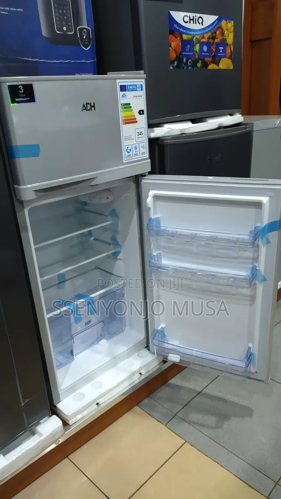 Adh Fridge 108l Double Door Top Mount Freezer