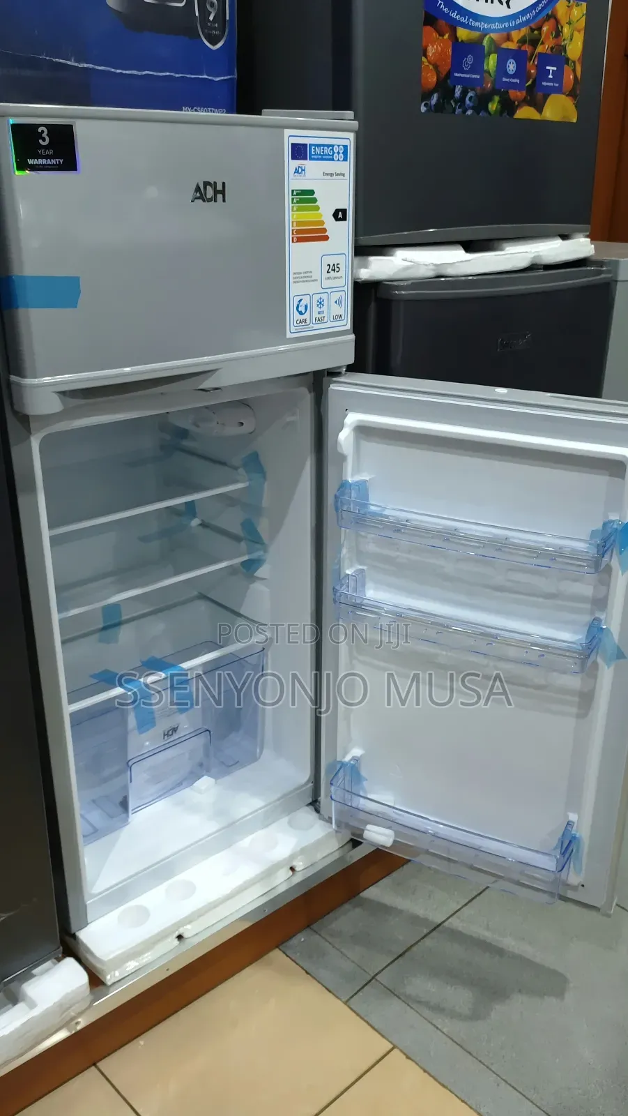 Adh Fridge 108l Double Door Top Mount Freezer