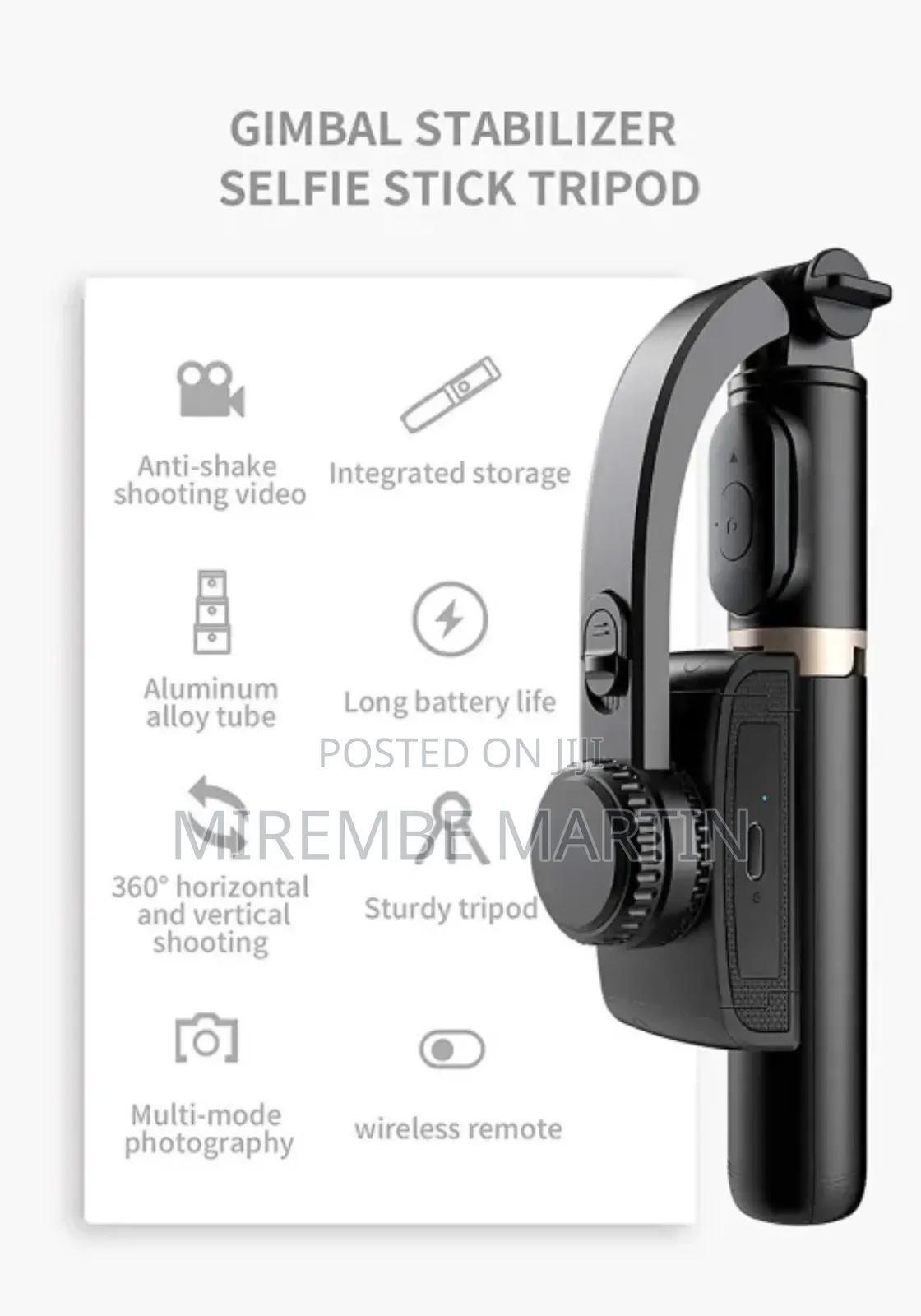 Q08 Smart Shooting Anti Shake Selfie Stick Tripod