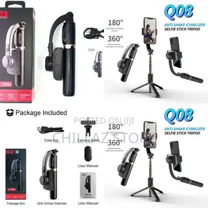 Q08 Gimbal Stabilizer With Selfie Stick.