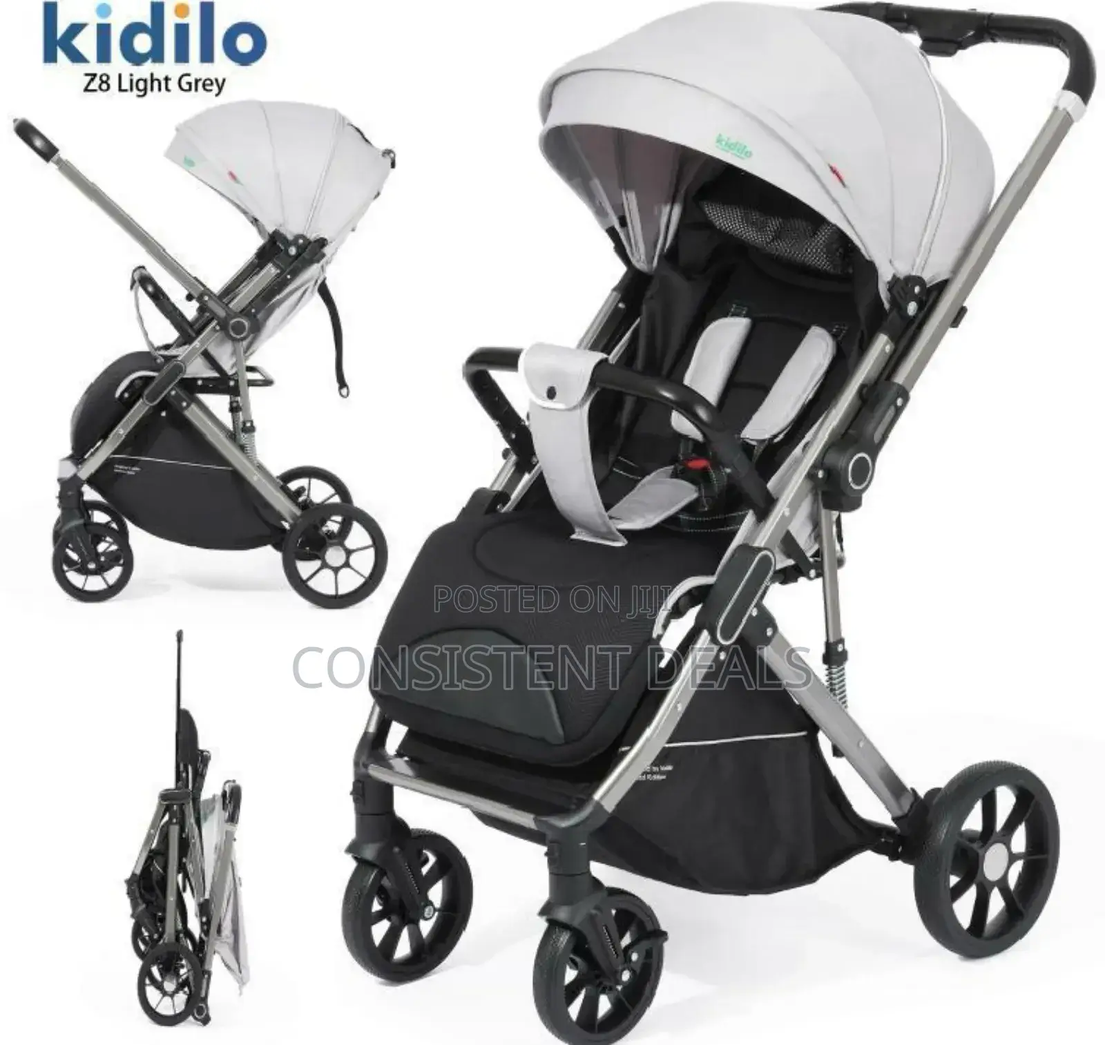 Kidilo Luxury Foldable Baby Stroller