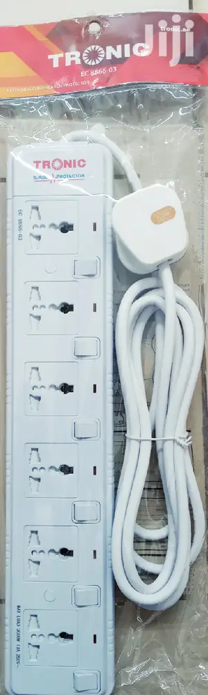 Tronic 6 Way Extension With Surge Protection 13AMP