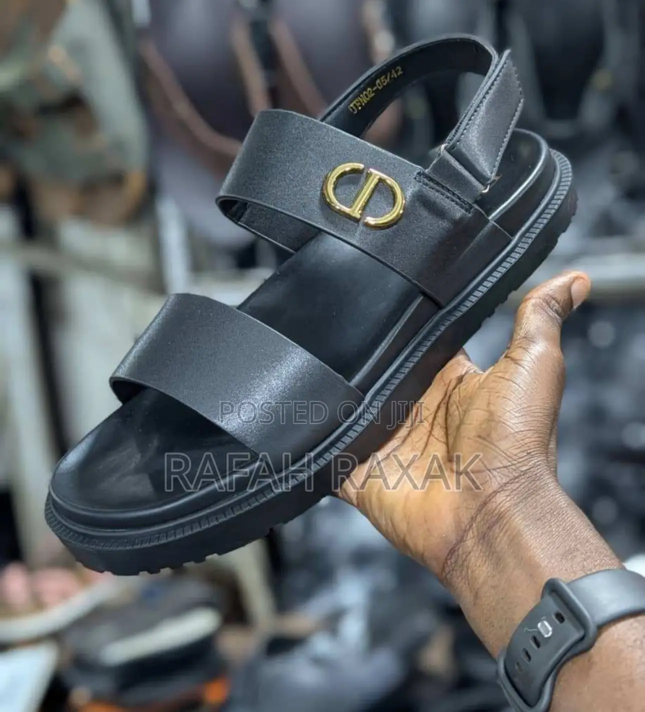 Original Christian Dior Ankle Strap Leather Sandals