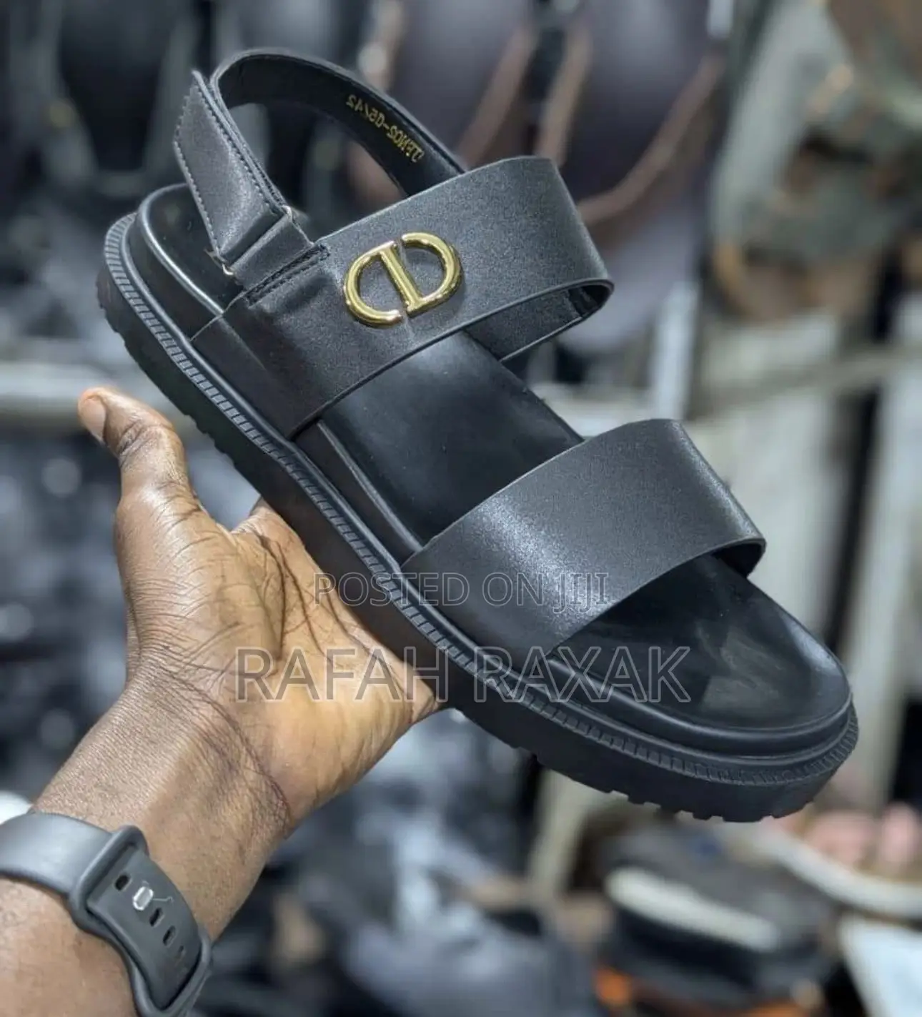 Original Christian Dior Ankle Strap Leather Sandals