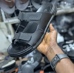 Original Men’S Black Ecco Genuine Leather Sandals