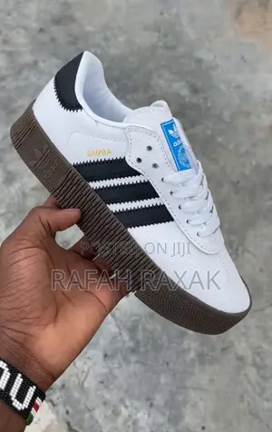 Original White Black Stripes Adidas Samba Big Sole Sneaker