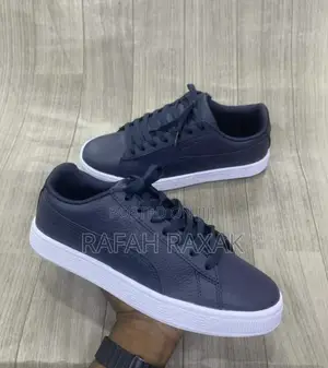 Original Blue/White Puma Suede Classic Leather Sneakers