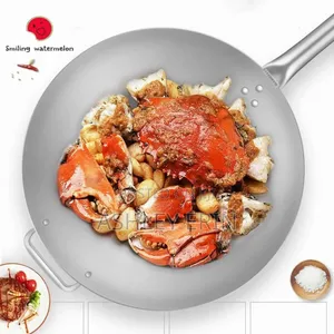 40cm Stainless Steel Frying Pan/Wok Pan