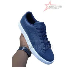 Original Blue/White Puma Suede Classic Leather Sneakers