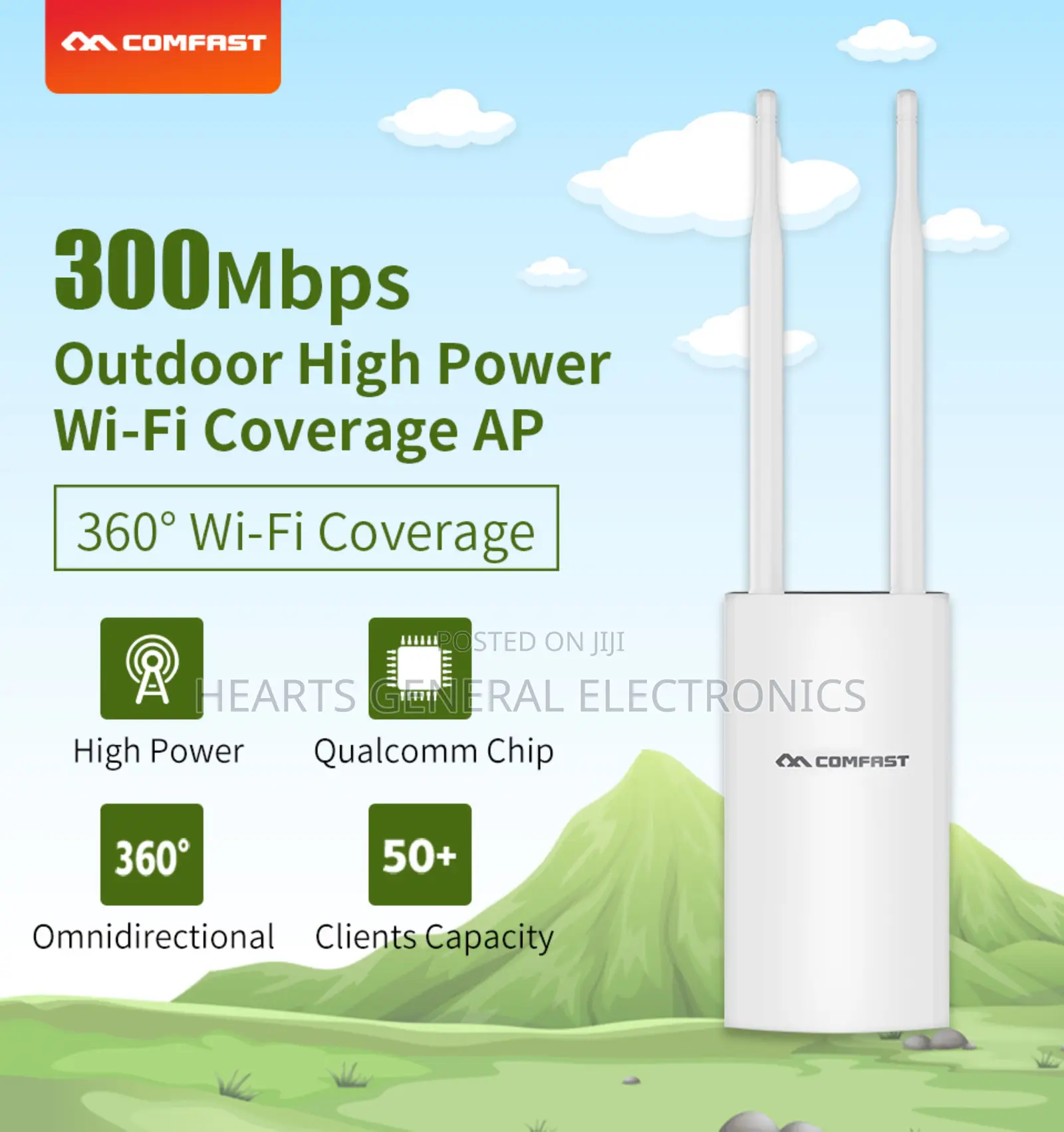 Outdoor Wireless Access Point Single Band 300mbps