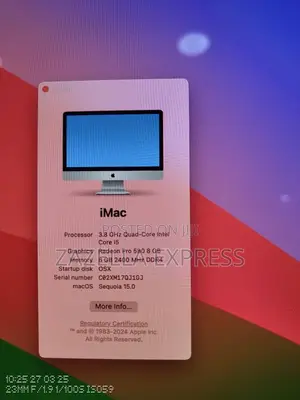 iMac 2017, Intel Core I5, 8gb Graphics 8gb Ram 128gb