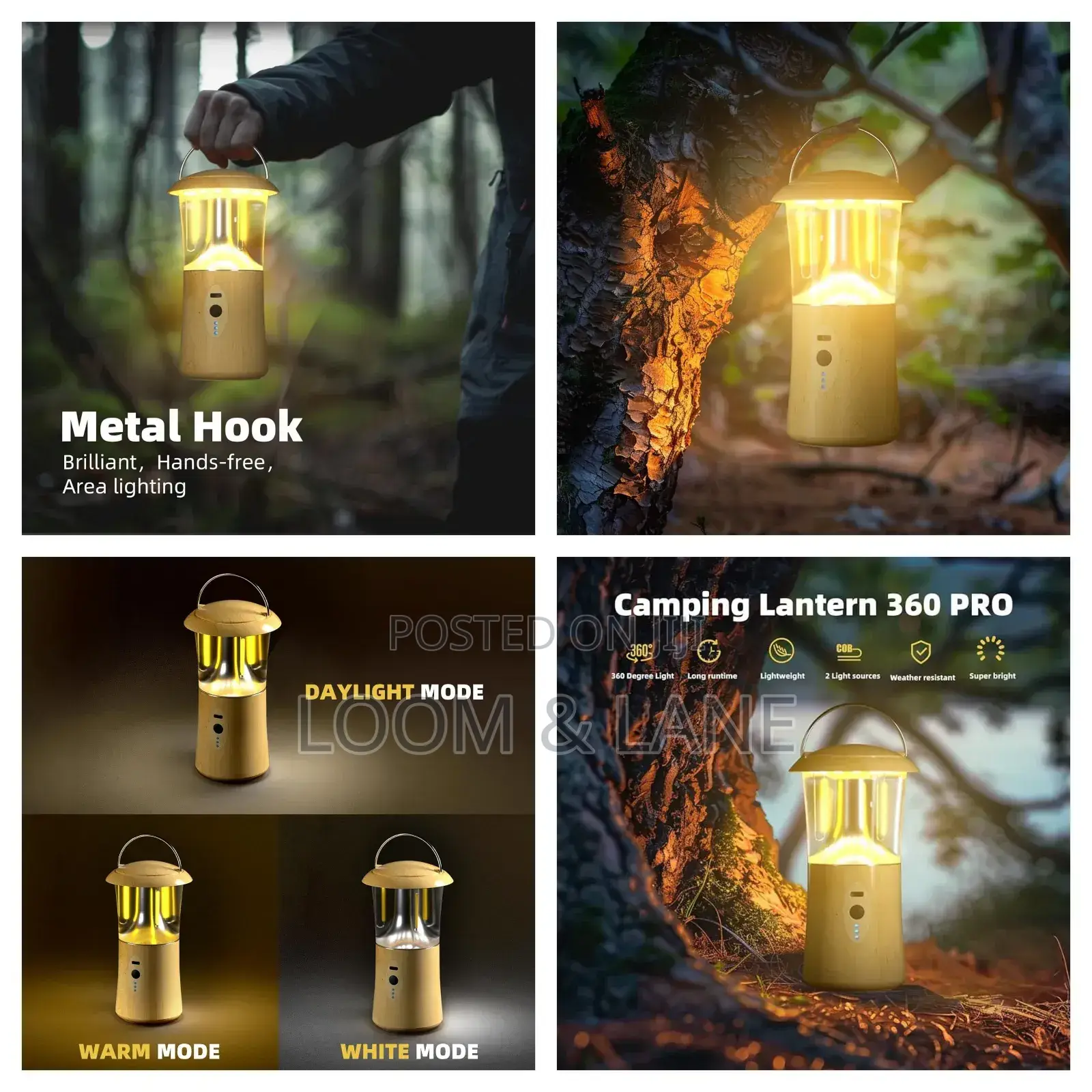 New Lightweight White And Warm Light Camping Lantern