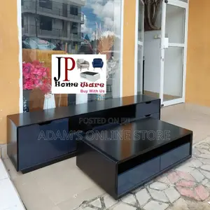 Certer Table Black and Grey With Tv Stand